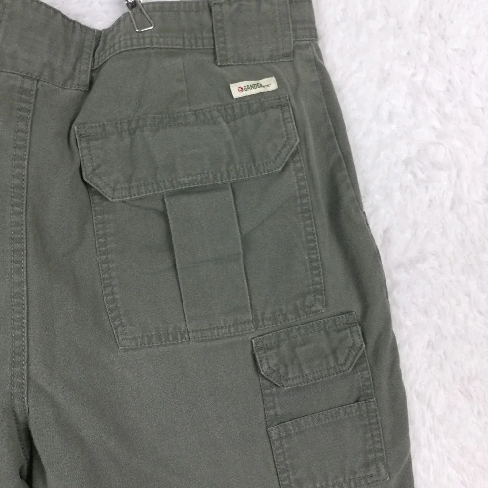 Gander Mountain‎ Mens Cargo Utility Shorts 8 Pocket Army Green Hiking Trail 34